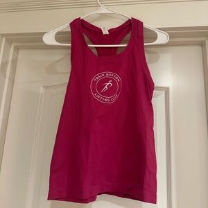 Pink Tank Top with Train Boston Logo